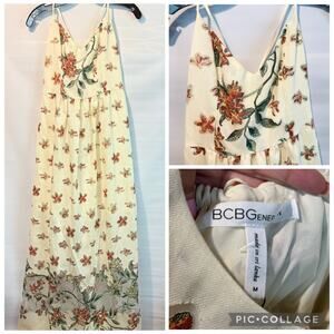 BCBGeneration Floral Burnout Maxi Dress M NWT